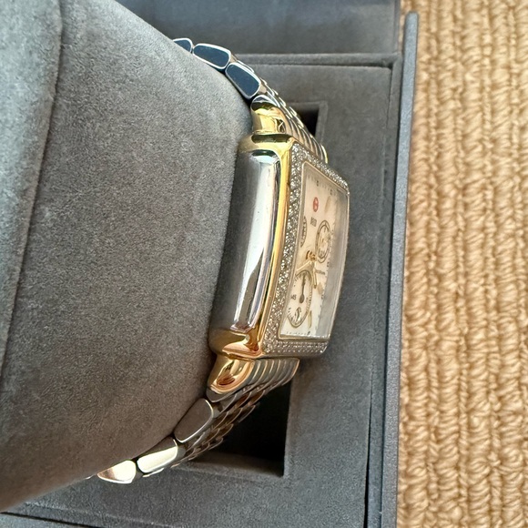 Michele Watch Deco Diamond Chronograph Two Tone - Picture 5 of 12